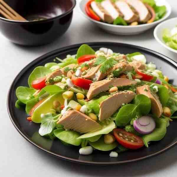 Овощной салат с копченой курицей Любимый